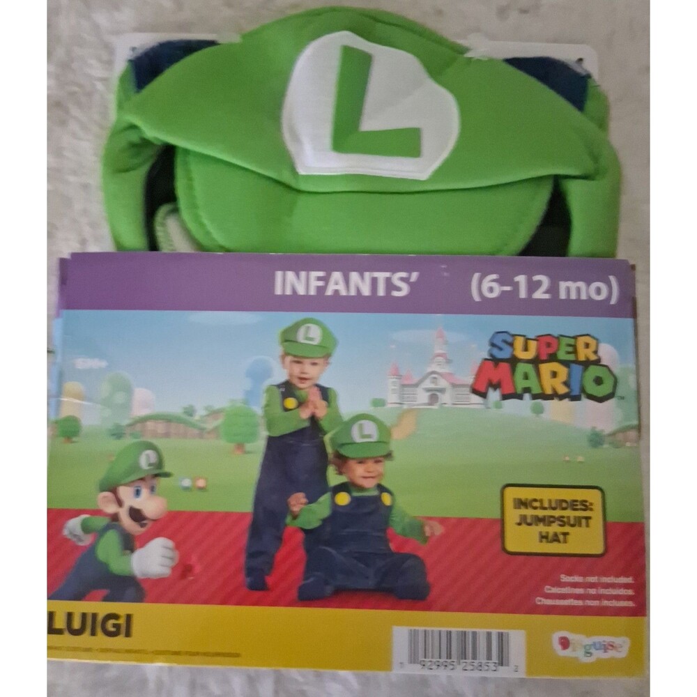Luigi Super Mario costume sz 6 -12 months